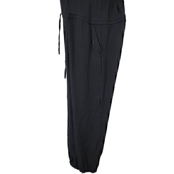 Theory Silk Jumpsuit Overalls Sleeveless L Black - Picture 5 of 9